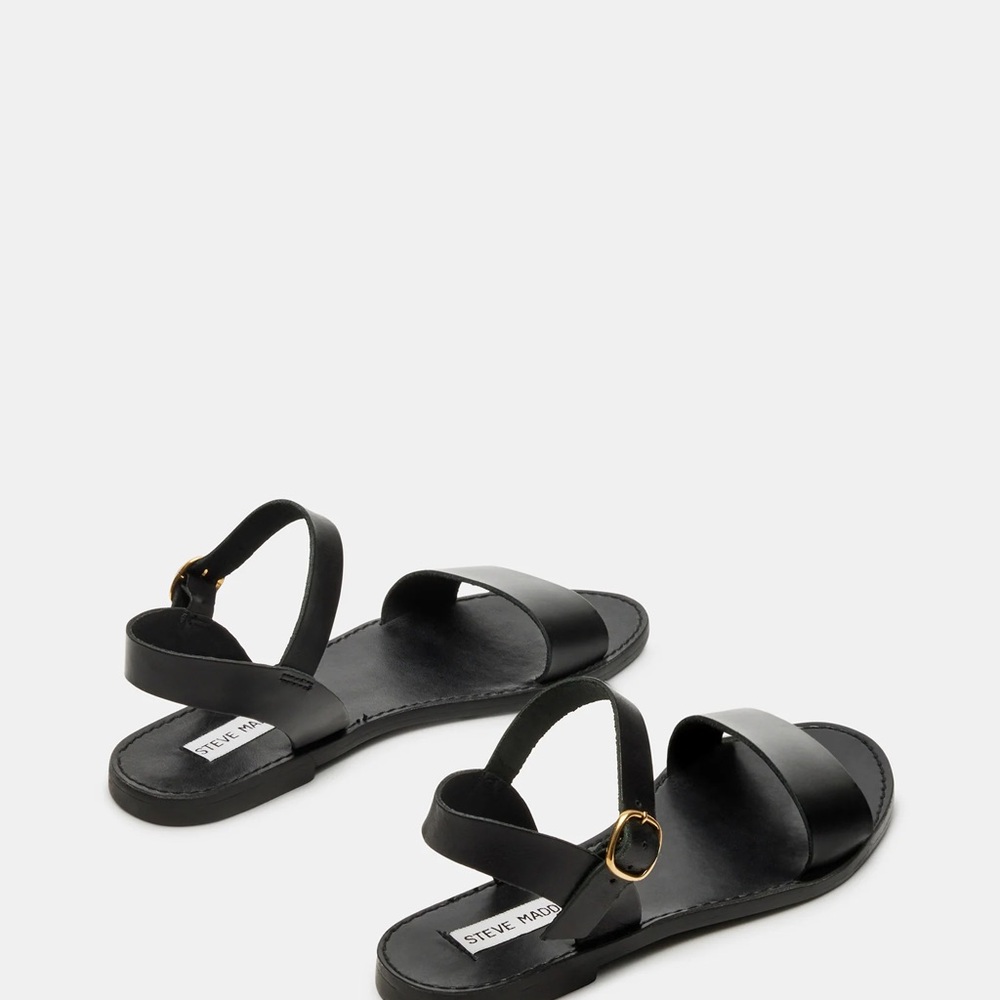Steve Madden Donddi Leather Sandal 8.5 Black